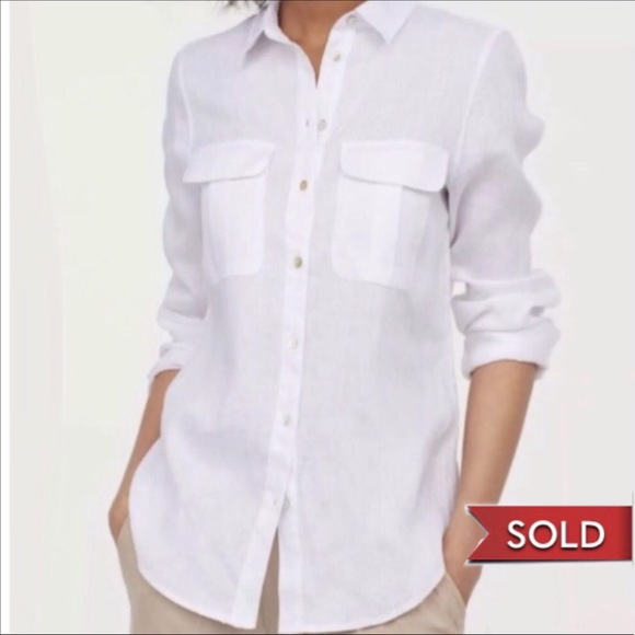 H&M Tops - H&M Natural Linen Button Down Premium Quality 12